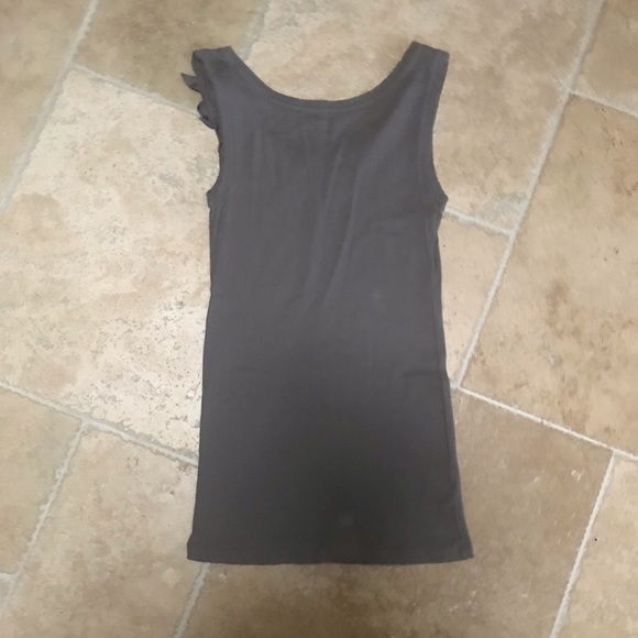 Loft Gray Ribbed Tank - Picture 6 of 9